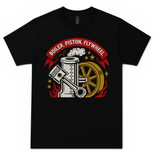 Boiler piston flywheel - piston,,