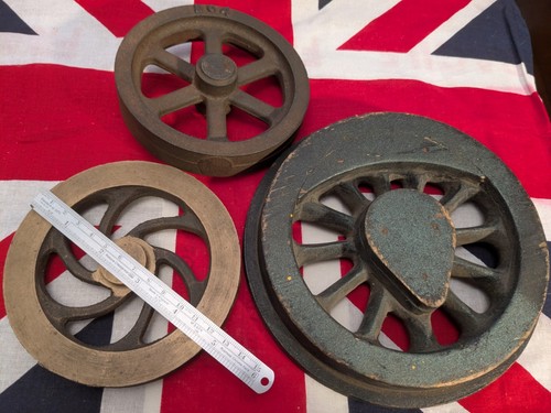 Steam engine flywheel - , castings